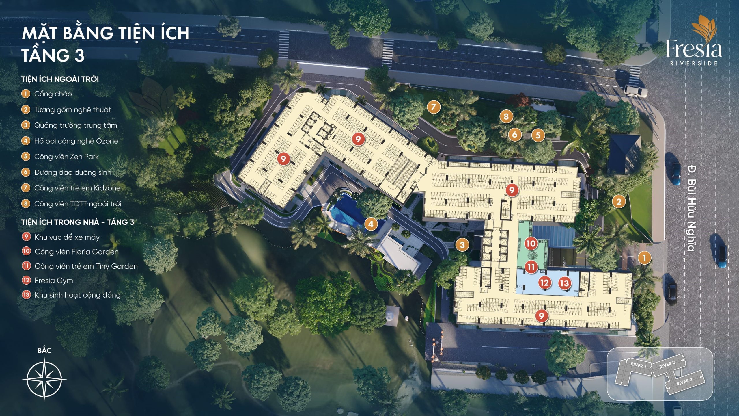 Fresia Riverside-map-mặt Bằng Tiện ích-tầng 3