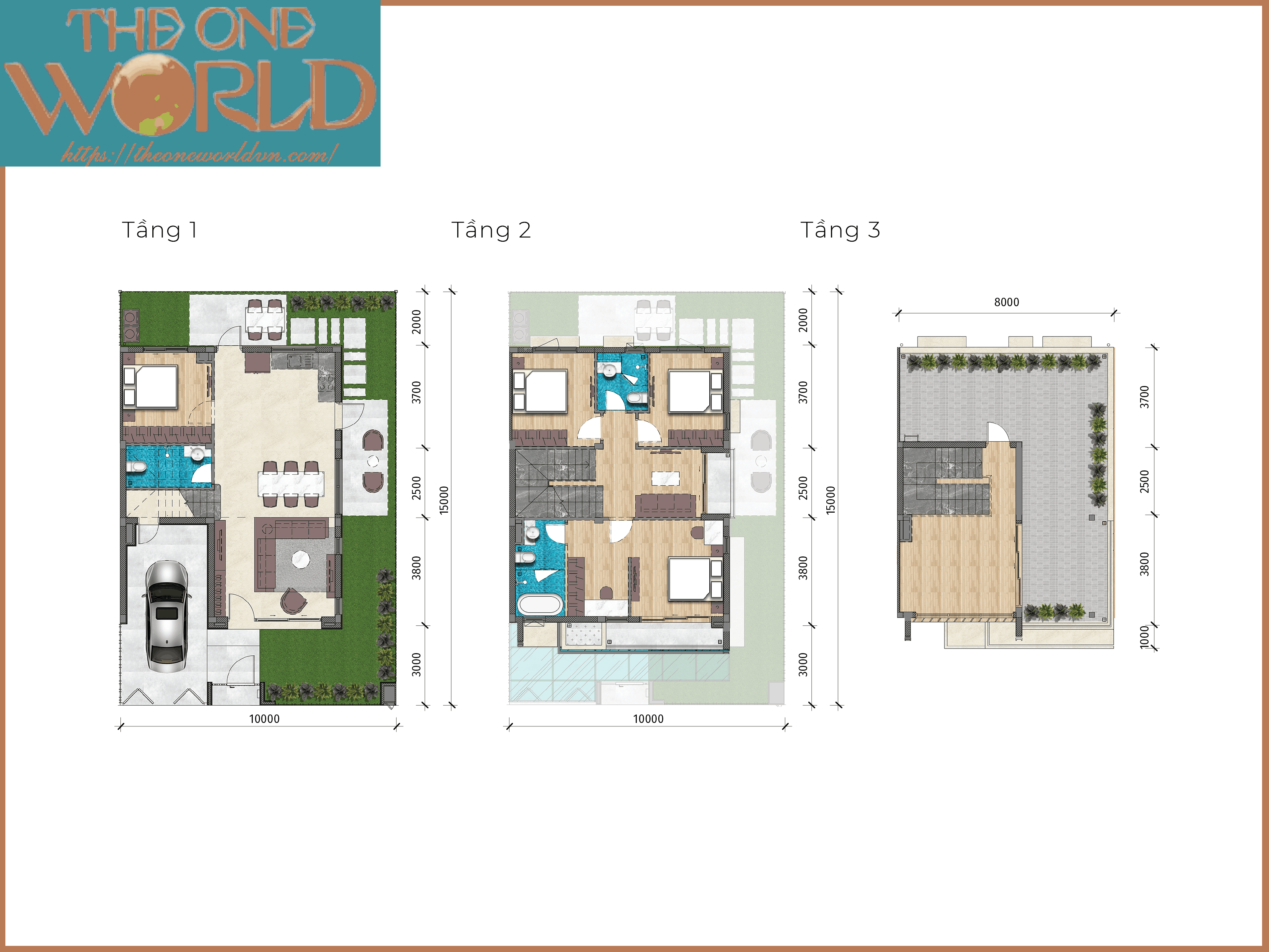 LAHome-Mặt bằng biệt thự ven kênh CV2