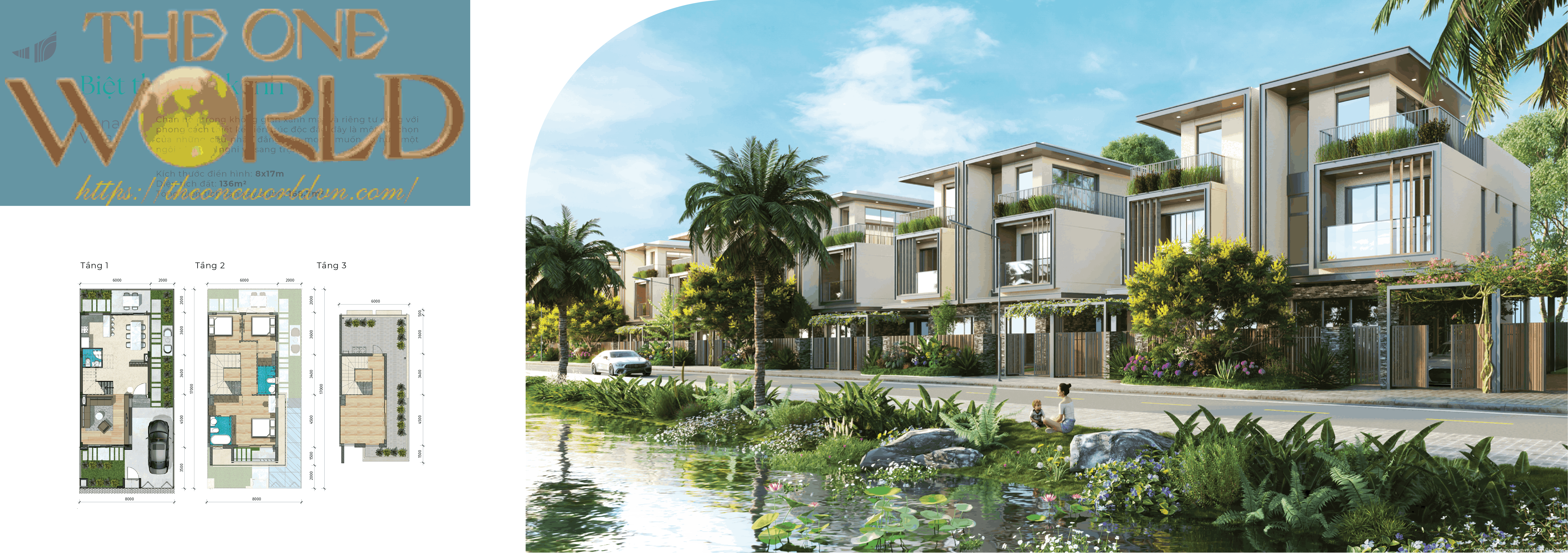 LAHome-Phối cảnh Biệt thự ven kênh CV1.