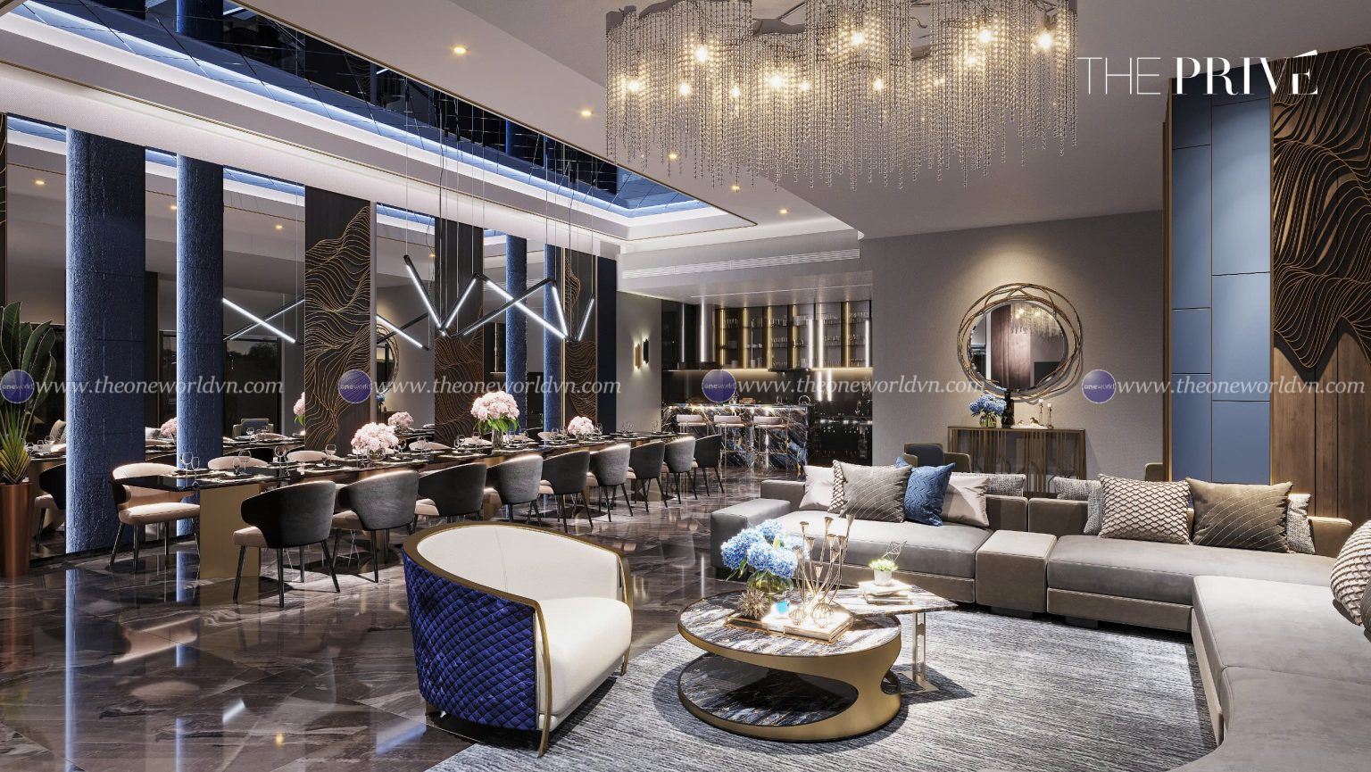 Phòng Khách Mẫu Dự án The Privé
