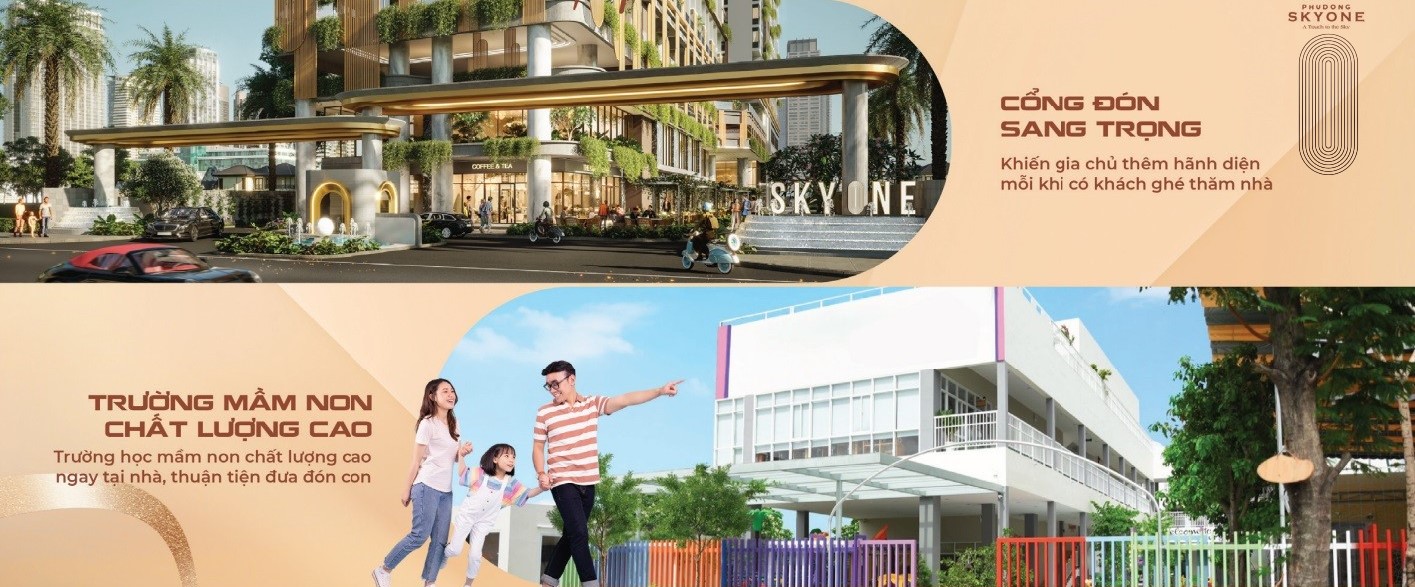 Sãnh đón v trường mầm non Phú Đông Sky One
