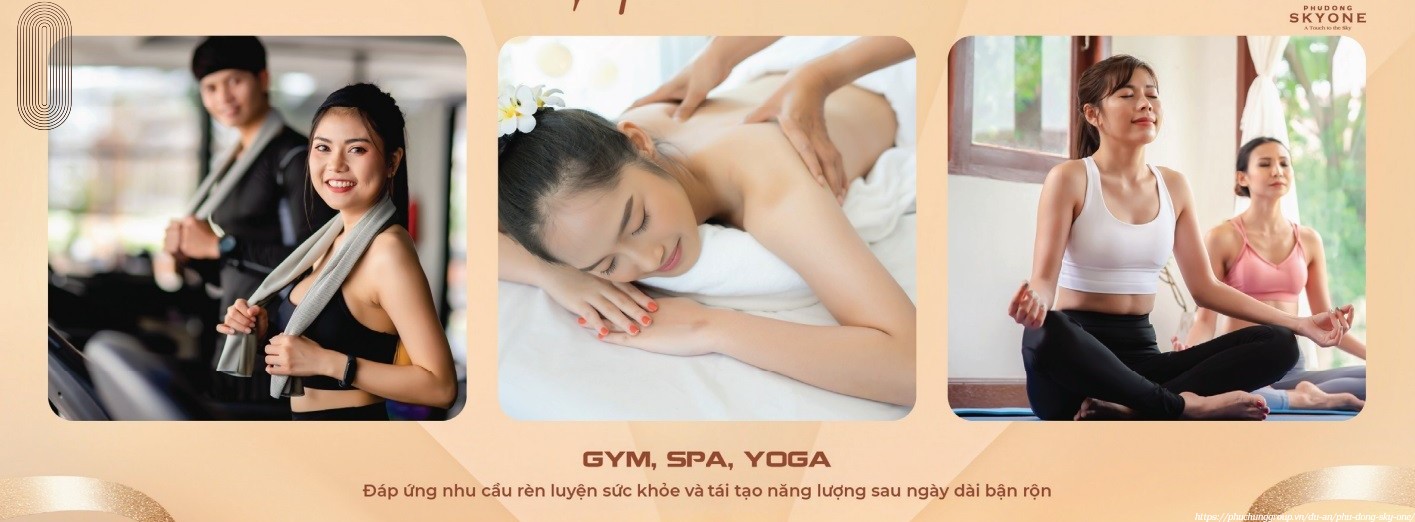 Tiện ích Gym, yoga, spa tại Phú Đông Sky One