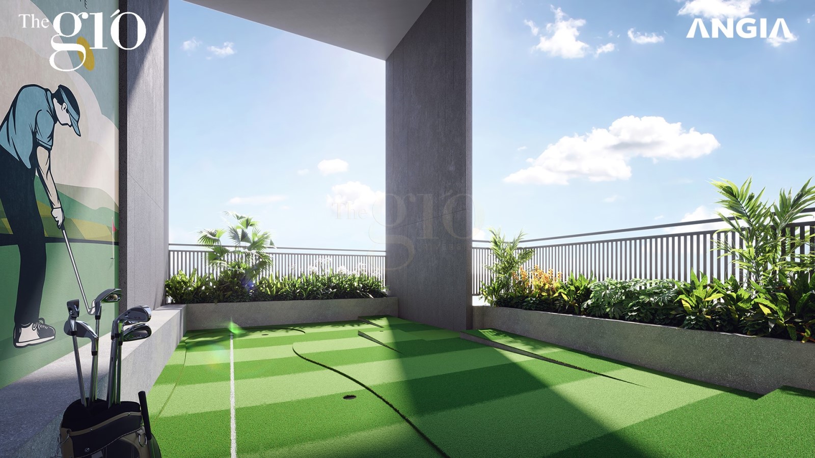 Khu Tập Golf Putting Trên Không
