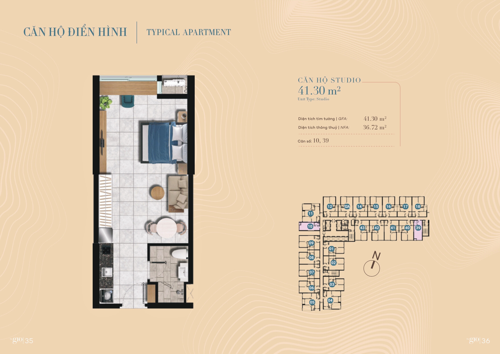 Mặt Bằng Căn Hộ Studio