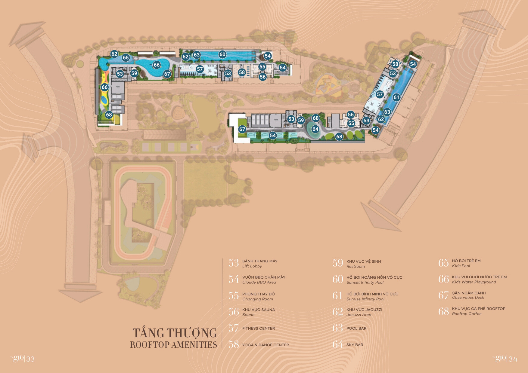 Tiện ích The Gió Riverside Tầng Thượng